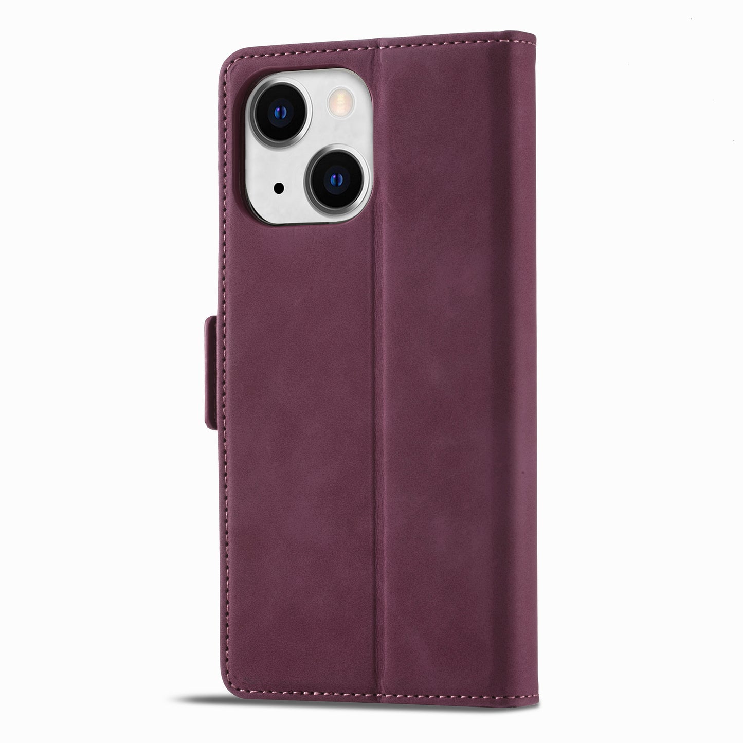 Tower Buckle iPhone 13 Mini Leather Case Frosted TPU Magnetic Wallet Stand