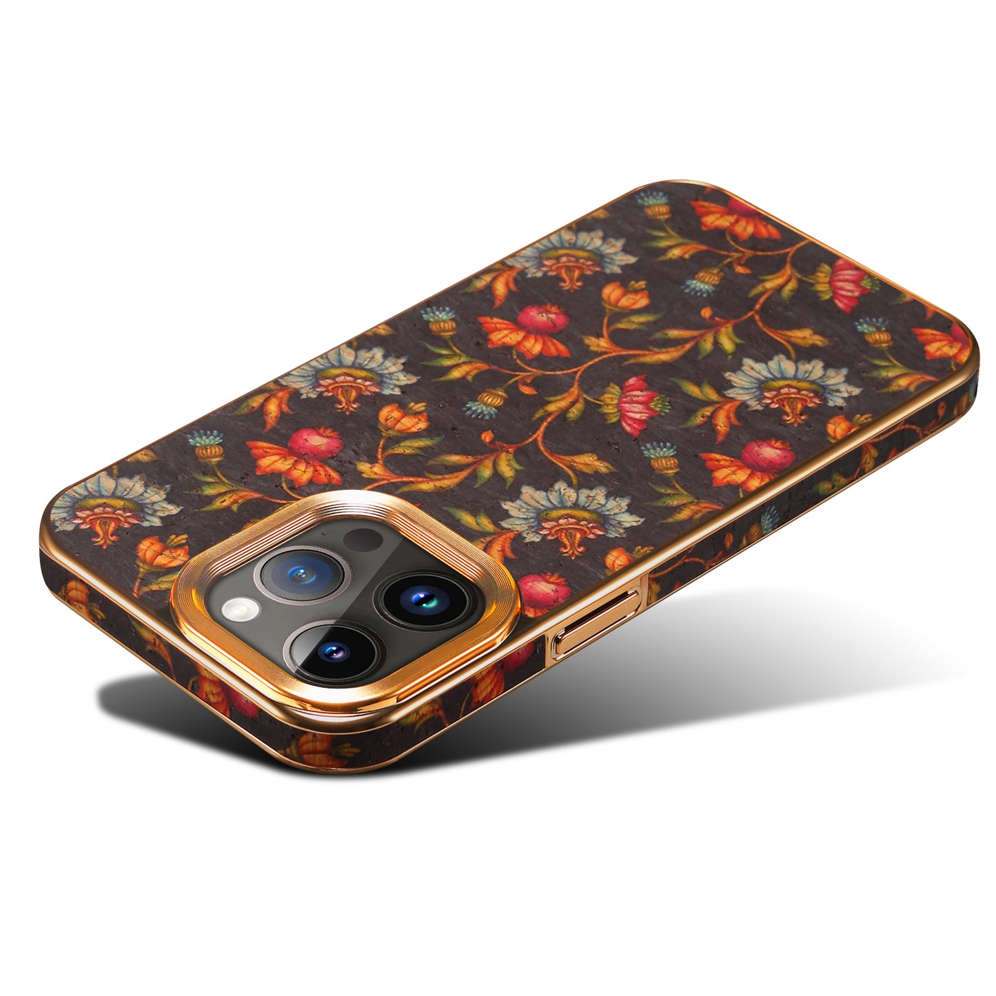 Moslem Flowers Wood iPhone 15 Pro Electroplated Cover Retro