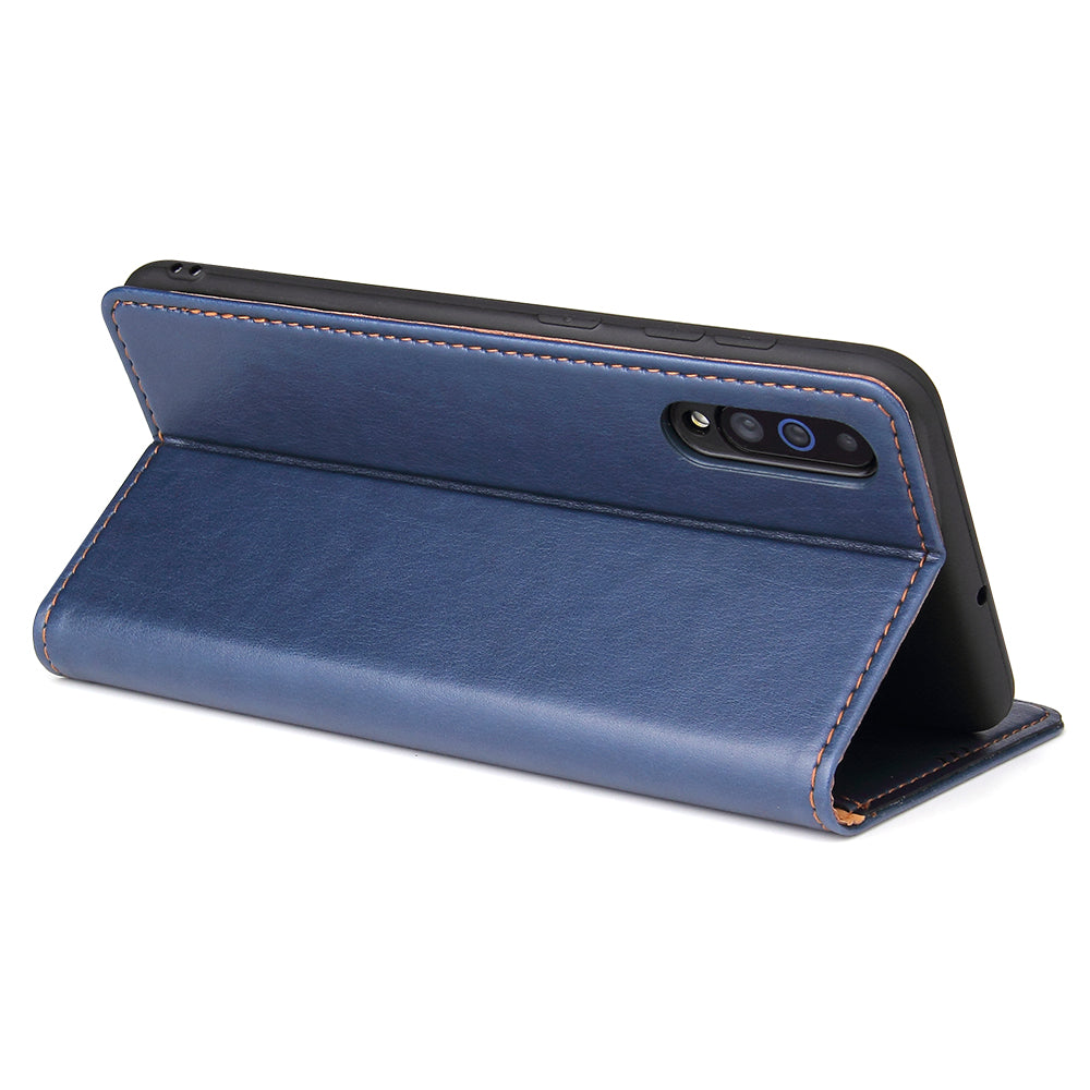 PU Leather Galaxy A30s Flip Case Wallet Stand Texture Deluxe