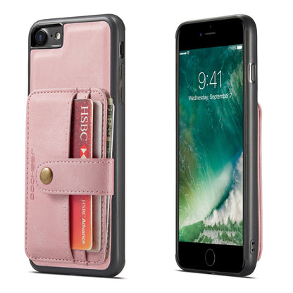 Magnetic Detachable Card Holder iPhone 8 Leather Cover RFID Back Kickstand