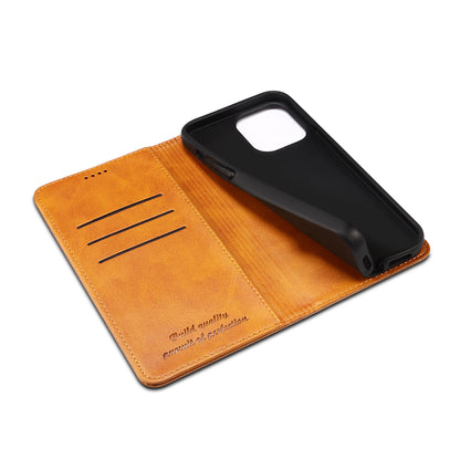 Simple Wallet iPhone 14 Leather Case RFID Anti-lost Magtic Stand Business