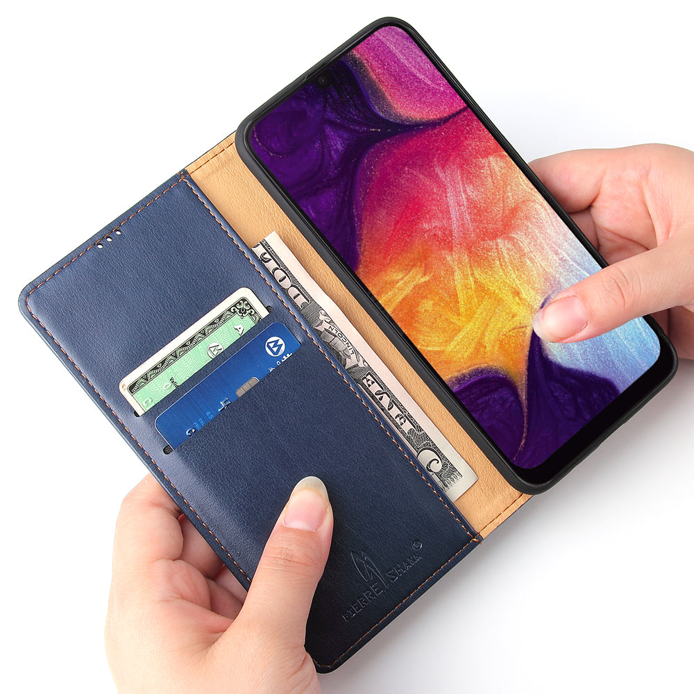 PU Leather Galaxy A30s Flip Case Wallet Stand Texture Deluxe