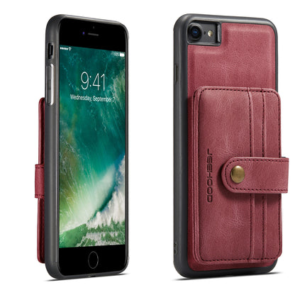 Magnetic Detachable Card Holder iPhone 7 Leather Cover RFID Back Kickstand