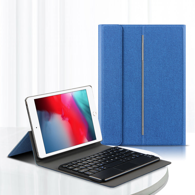 Metal Hinge Apple iPad Mini 5 Keyboard Case with Touchpad Detachable Slik Leather