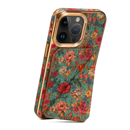 Moslem Flowers Wood iPhone 14 Pro Max Transformers Cover Verticle Horizontal Kickstand