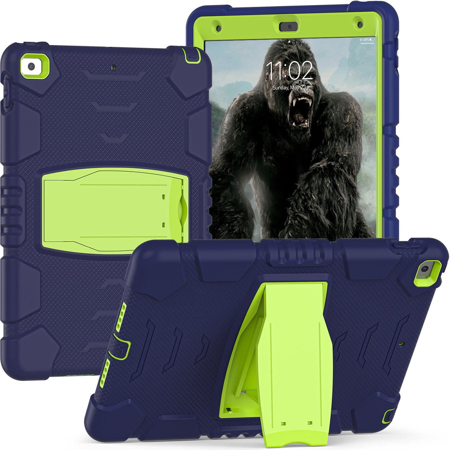 Gorilla King Kong iPad 8 Case Full Body Triple Protection Folding Stand