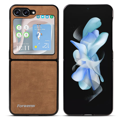 Insert Card Slot Galaxy Z Flip4 Leather Cover TPU Back Slim Shell