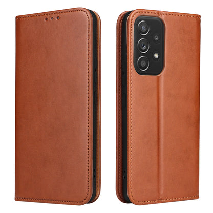 PU Leather Galaxy A53 Flip Case Wallet Stand Texture Deluxe