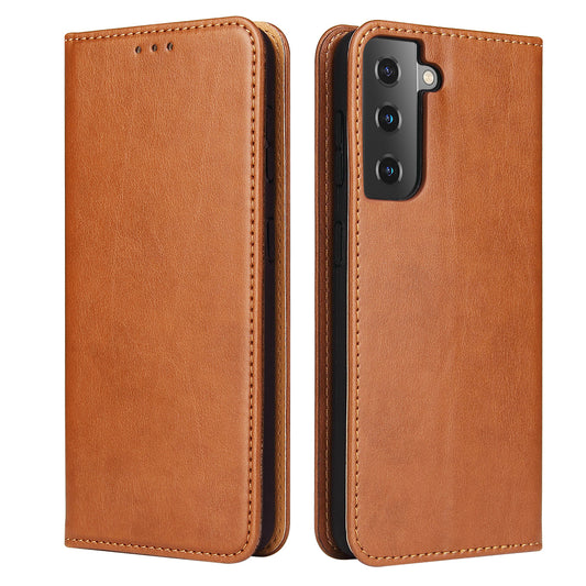 PU Leather Galaxy S21+ Flip Case Wallet Stand Texture Deluxe