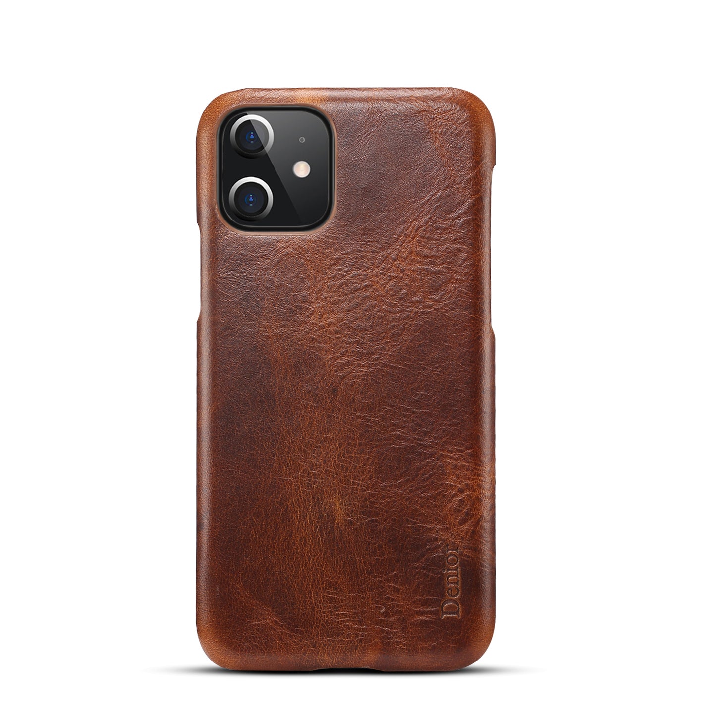 Waxed Cowhide Leather iPhone 12 Mini Back Cover Business Man's