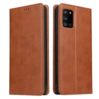 PU Leather Galaxy A31 Flip Case Wallet Stand Texture Deluxe