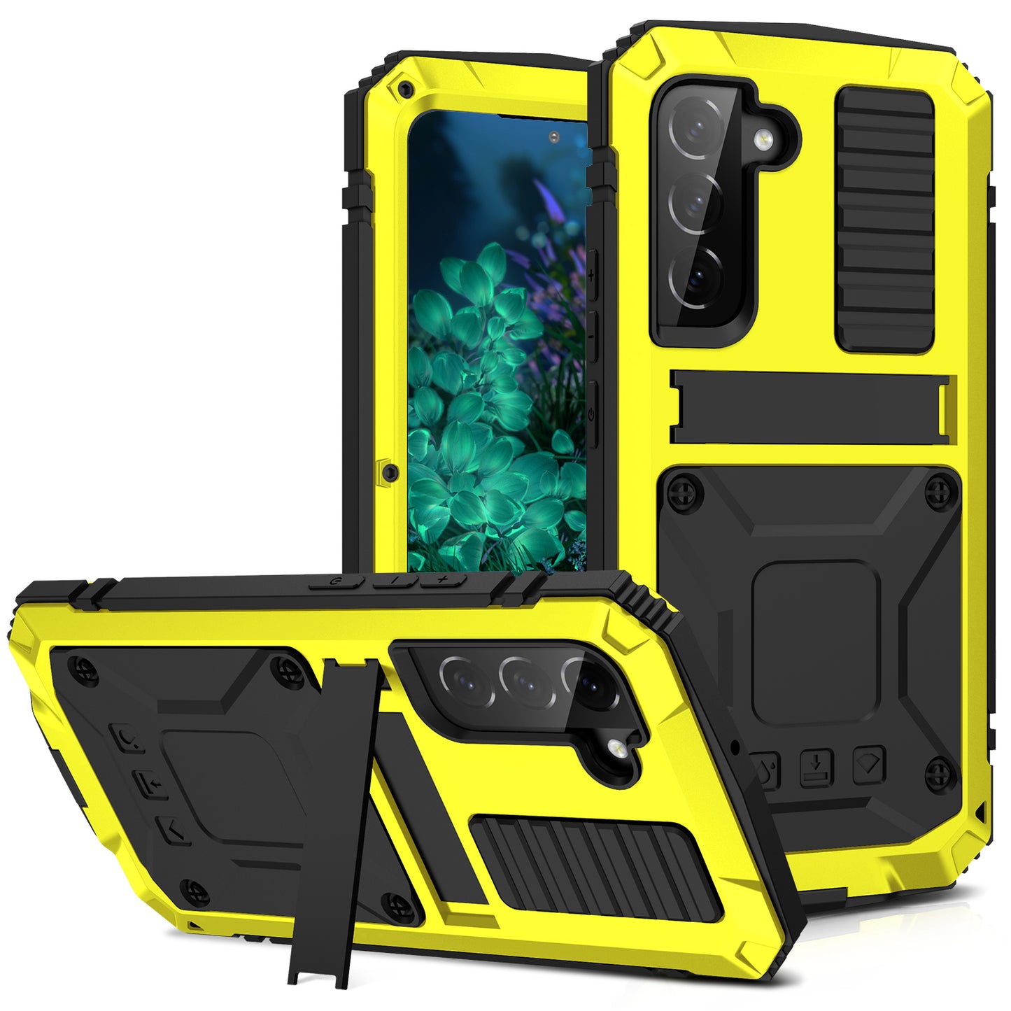 Metal Vajra Galaxy S23+ Case Shockproof Stand Strap Outdoor Sports Full Protection