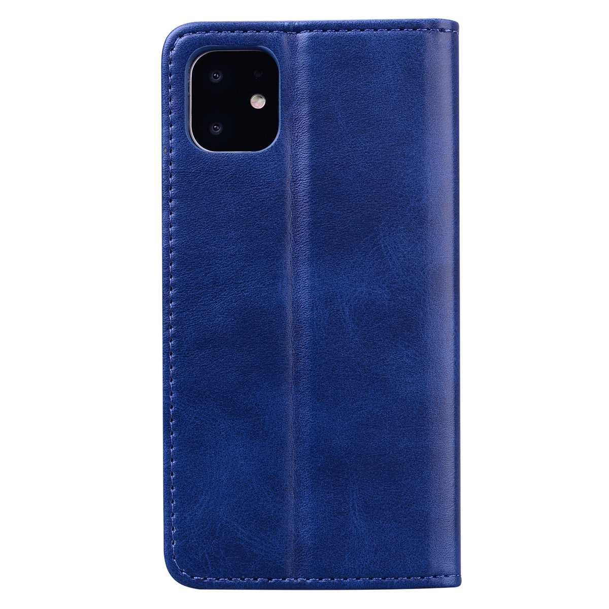 Business Stitching iPhone 12 Pro Max Leather Case Homochromatic Retro Wallet Stand