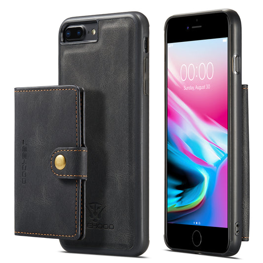 Magnetic Detachable Card Bag iPhone 7 Plus Leather Cover RFID Flip Stand