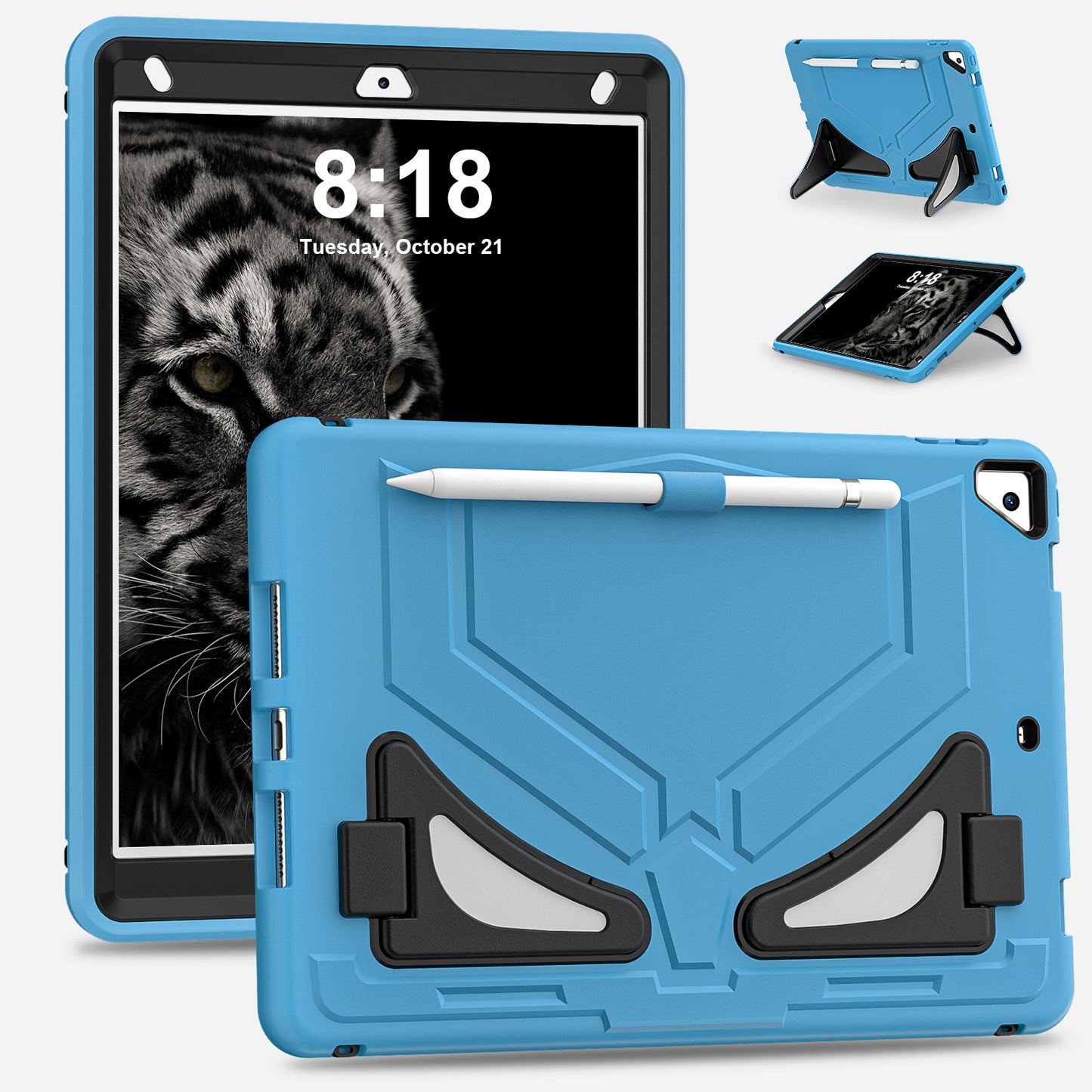 Panther iPad 9 Shockproof Case EVA PC Case Children Safe Built-in Kickstand