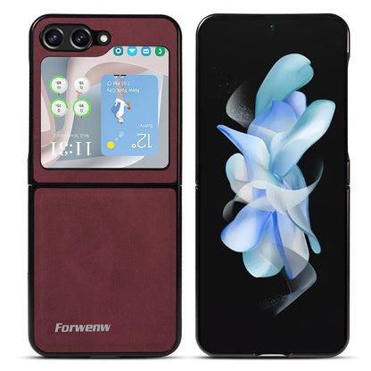 Insert Card Slot Galaxy Z Flip4 Leather Cover TPU Back Slim Shell