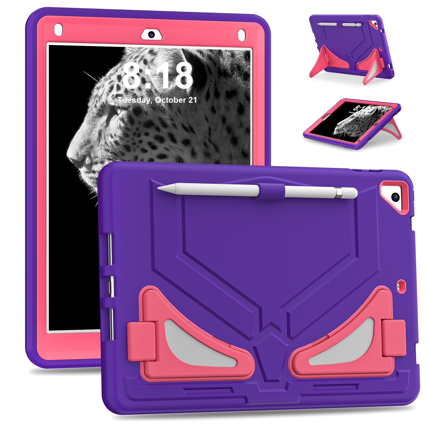 Panther iPad 5 Shockproof Case EVA PC Case Children Safe Built-in Kickstand