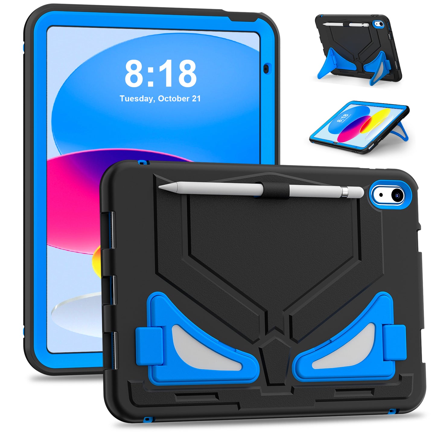 Panther iPad 10 Shockproof Case EVA PC Case Children Safe Built-in Kickstand