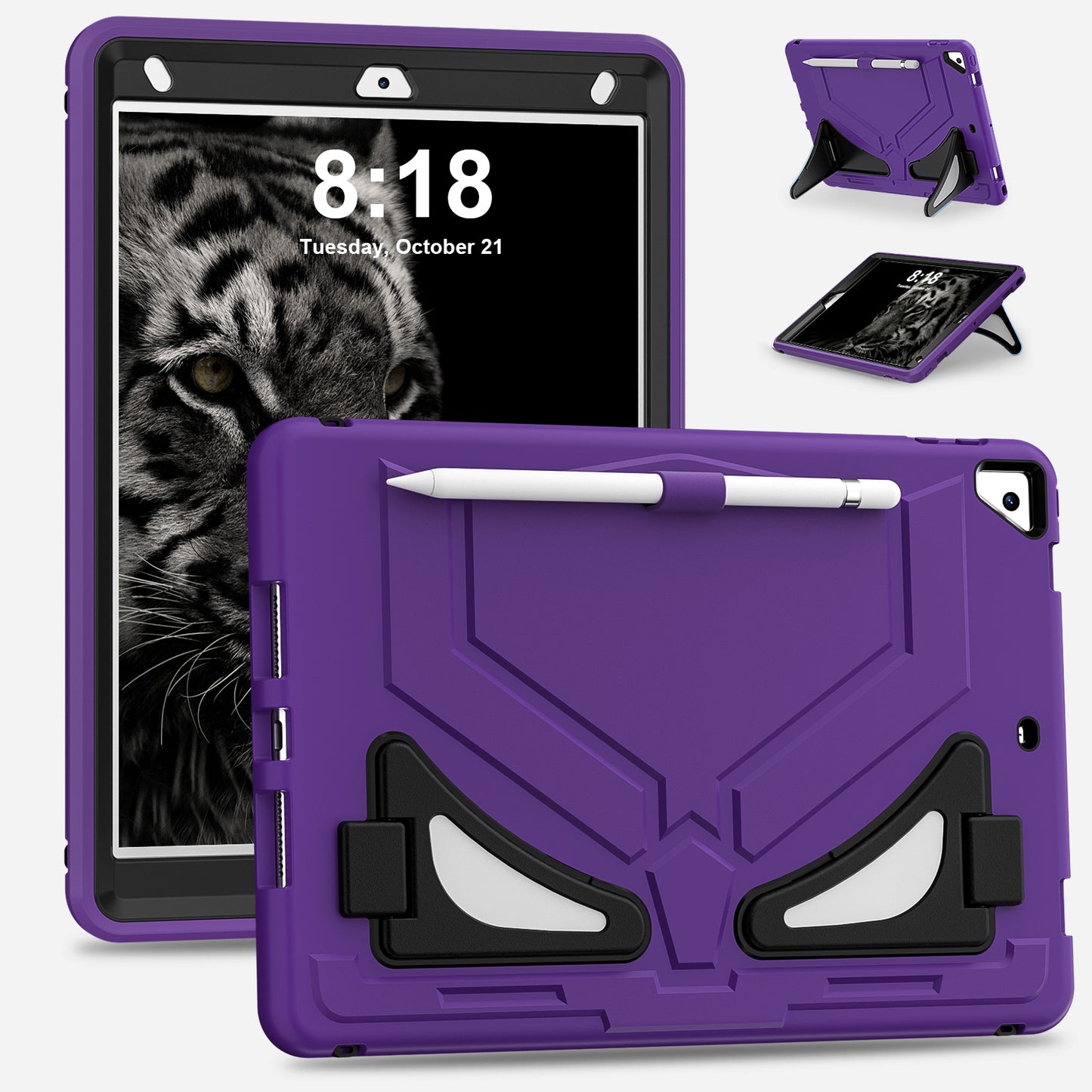 Panther iPad 9 Shockproof Case EVA PC Case Children Safe Built-in Kickstand