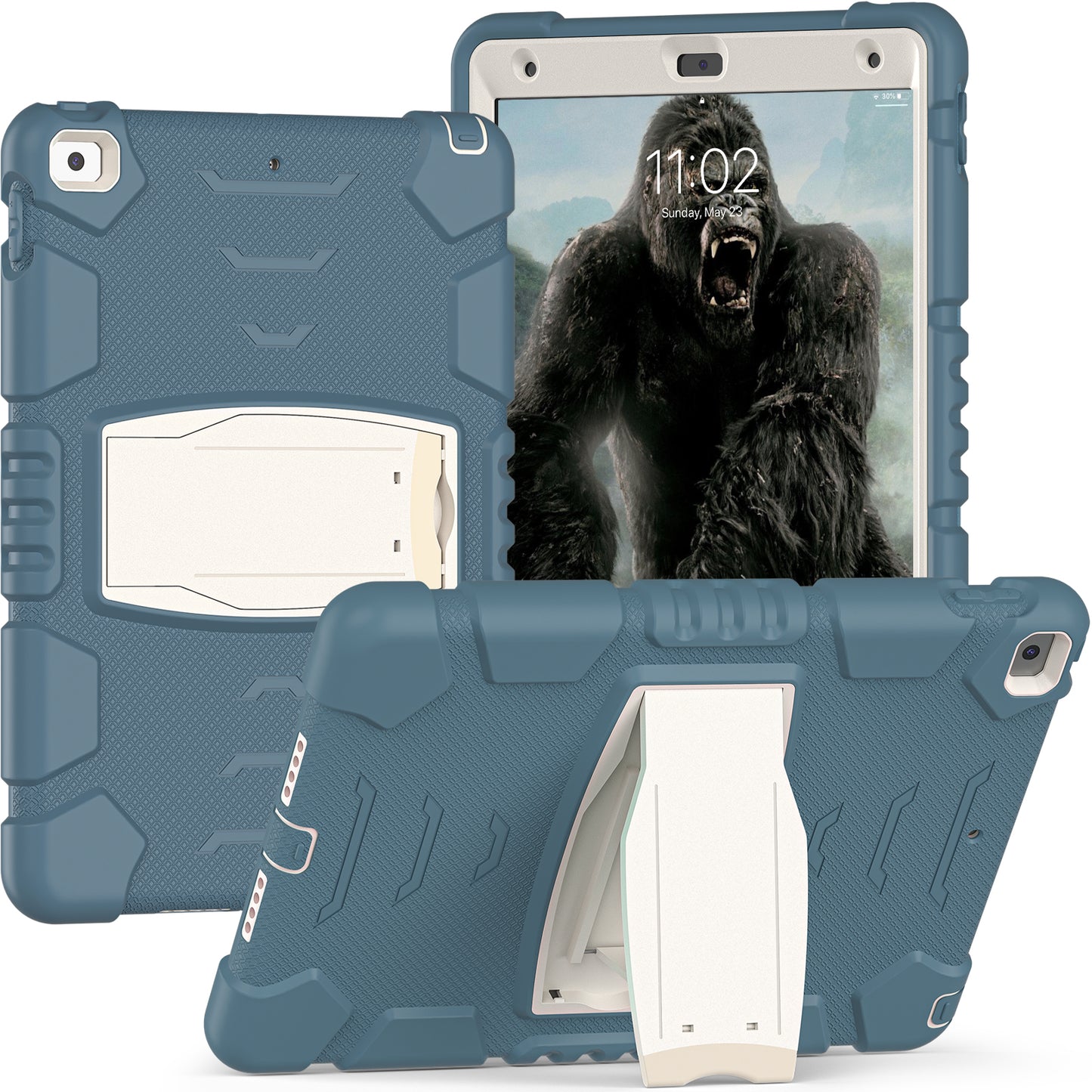 Gorilla King Kong iPad 8 Case Full Body Triple Protection Folding Stand