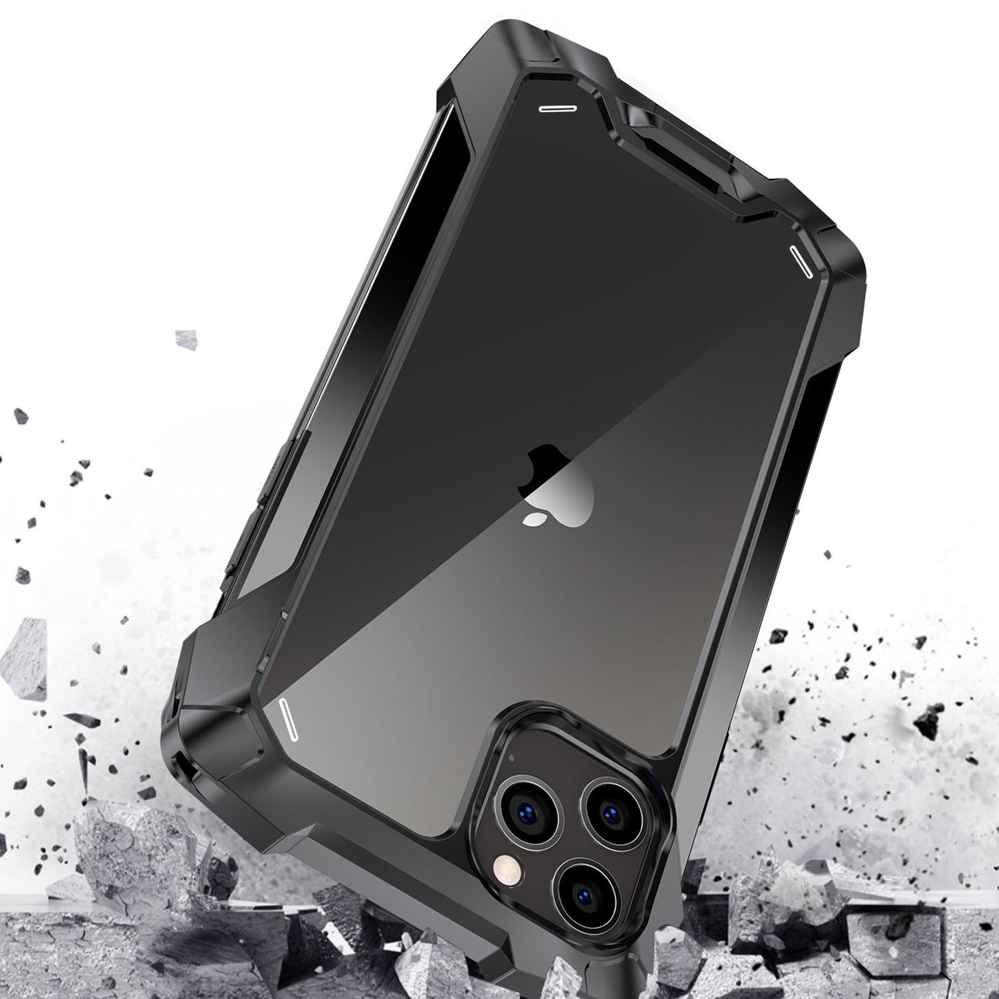 Metal Airbag iPhone 12 Bumper Cover Frivolous Thorough Transparent Back