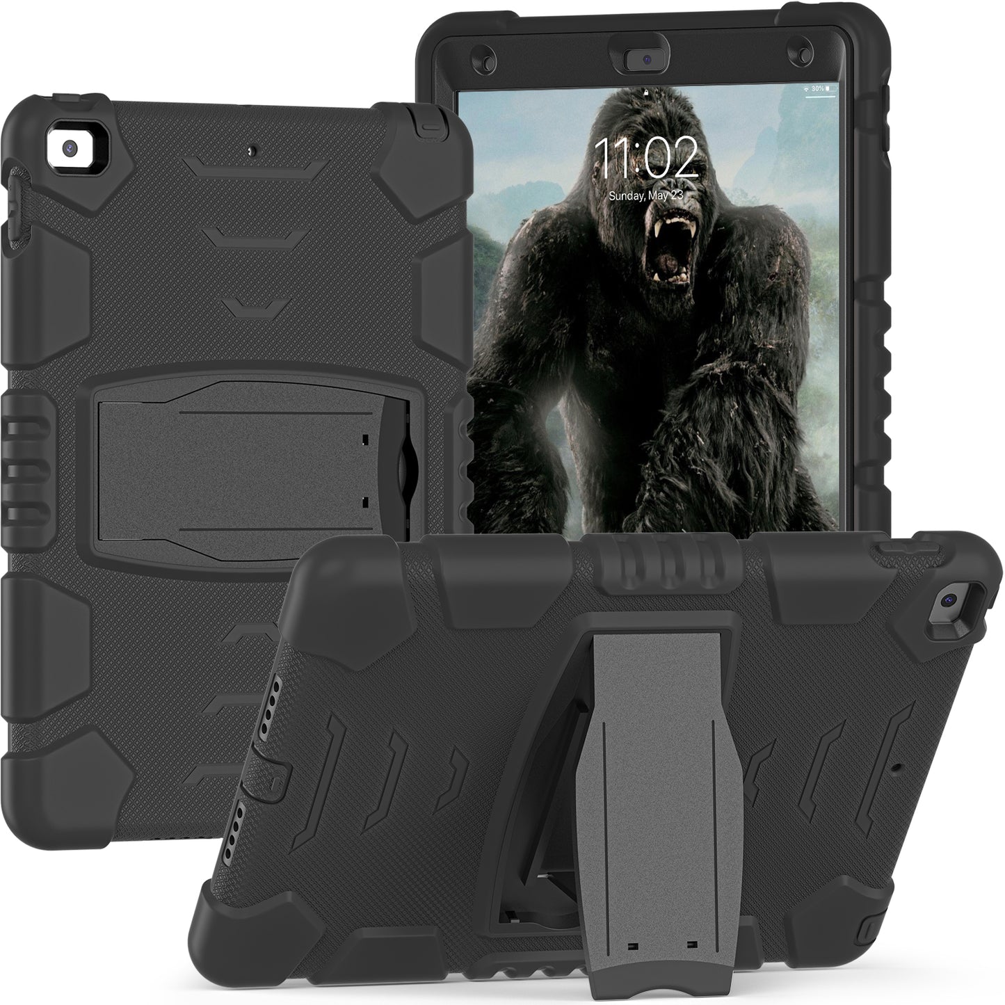 Gorilla King Kong iPad 8 Case Full Body Triple Protection Folding Stand