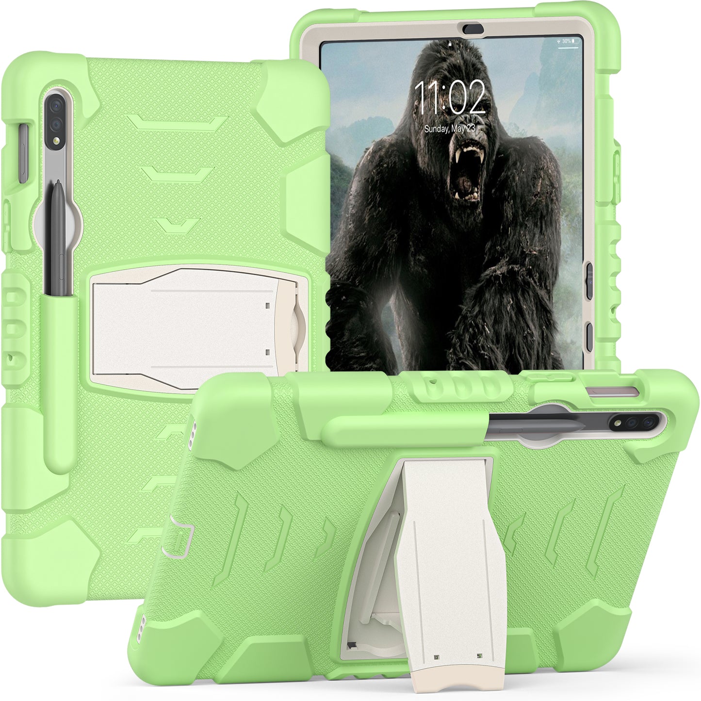 Gorilla King Kong Galaxy Tab S9 FE Case Full Body Triple Protection Folding Stand