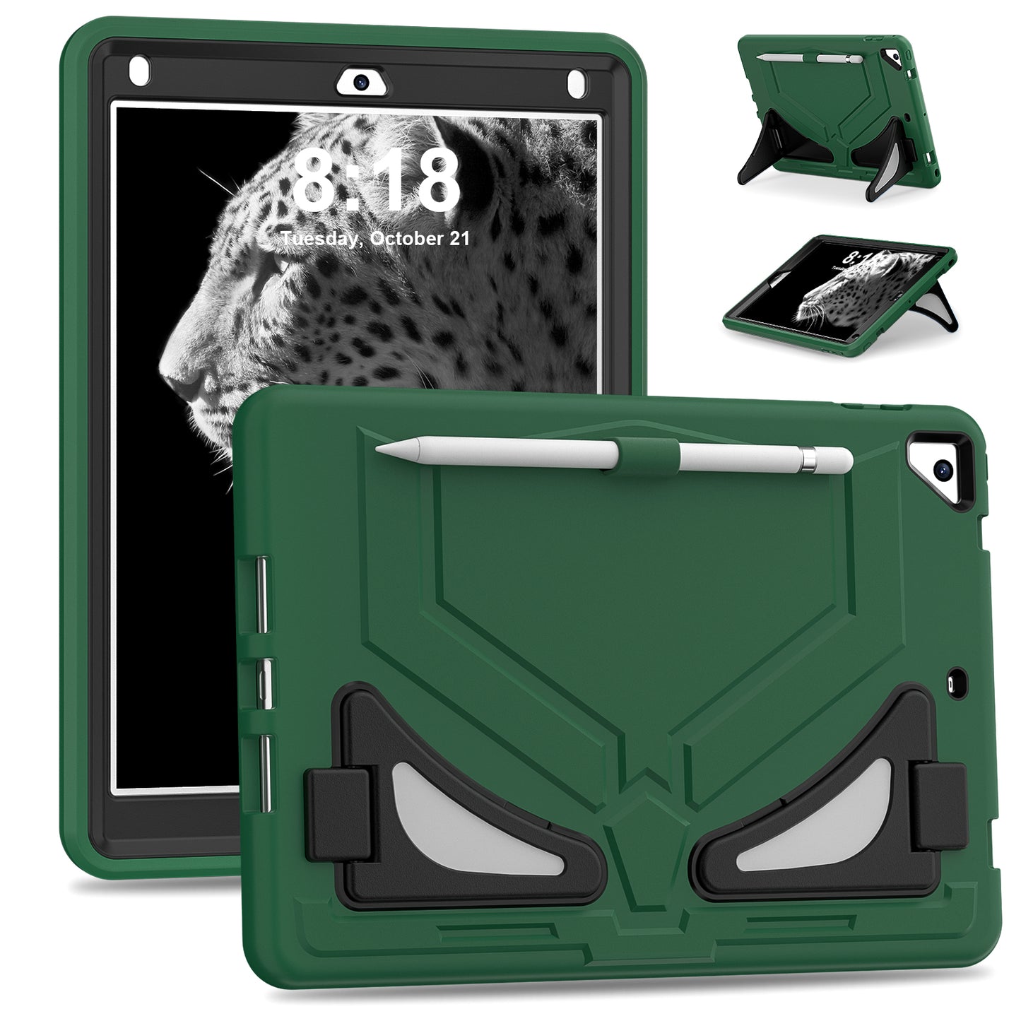 Panther iPad 5 Shockproof Case EVA PC Case Children Safe Built-in Kickstand