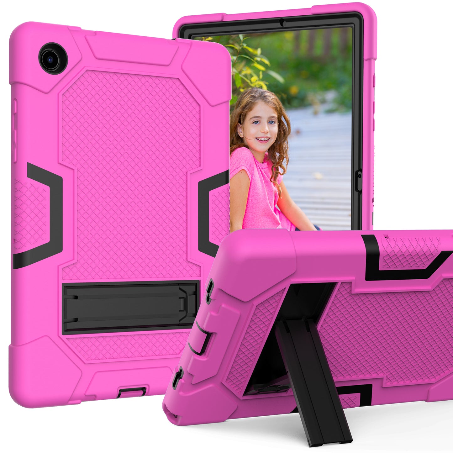 Molandi Contrasting Galaxy Tab A8 Shockproof Case Stand Triple Full Protection