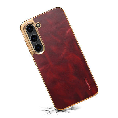 Leather Galaxy S23+ Electroplated Cover