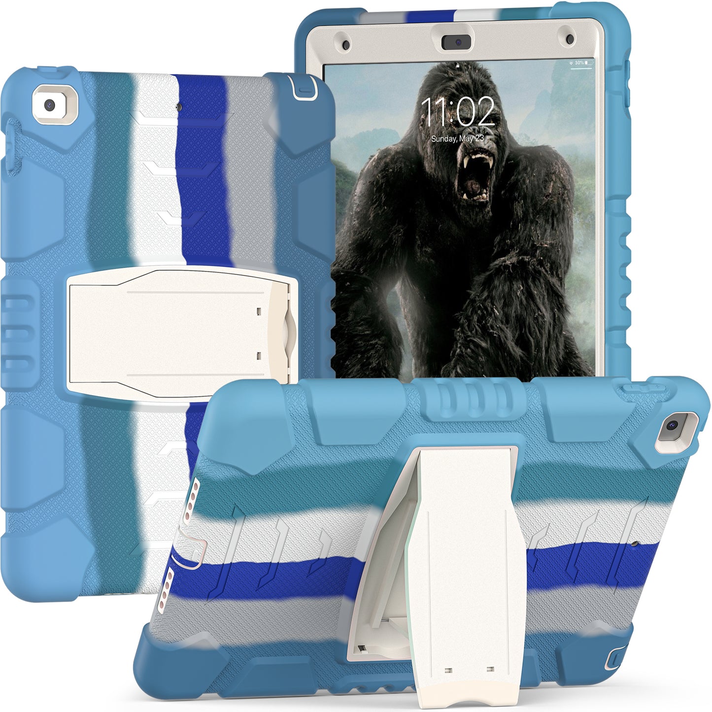 Gorilla King Kong iPad 8 Case Full Body Triple Protection Folding Stand