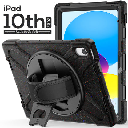 Pirate King iPad 10 Case 360 Rotating Stand with Hand Holder Shoulder Strap
