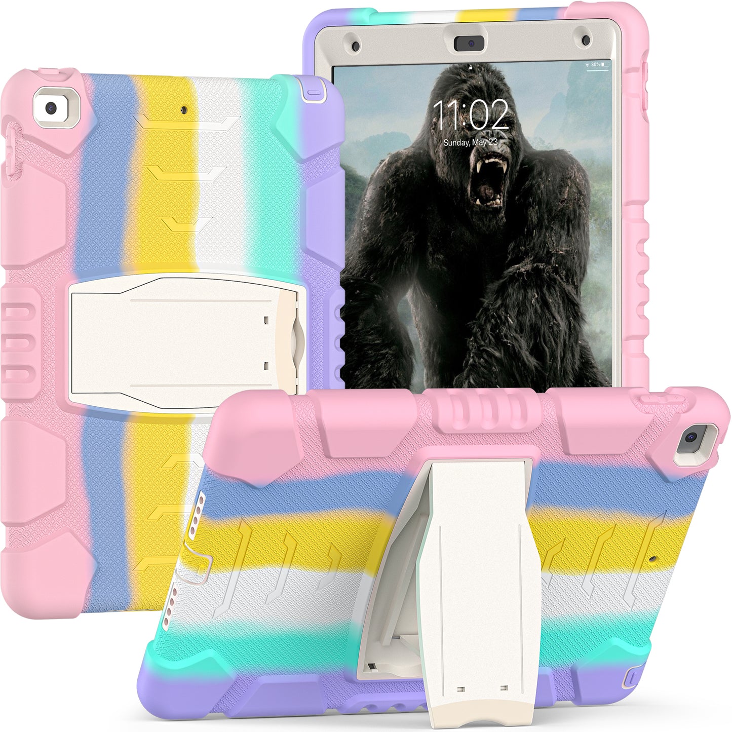 Gorilla King Kong iPad 8 Case Full Body Triple Protection Folding Stand