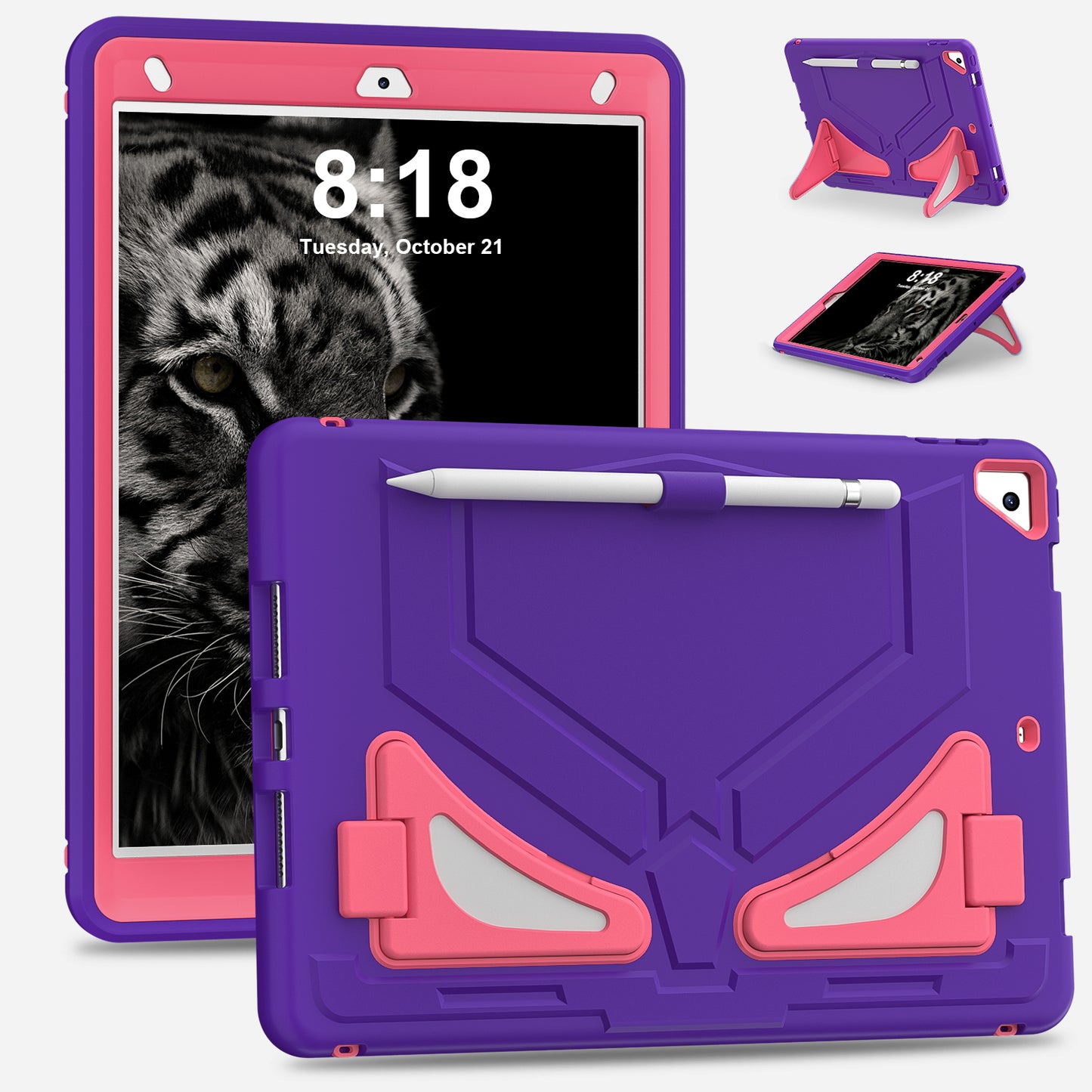 Panther iPad 9 Shockproof Case EVA PC Case Children Safe Built-in Kickstand