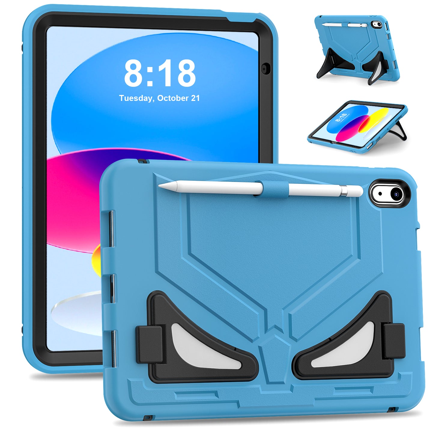 Panther iPad 10 Shockproof Case EVA PC Case Children Safe Built-in Kickstand