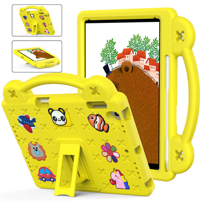 Berenstain Bear iPad 6 EVA Case Children's Cartoon Flat Kickstand DIY Hand Holder