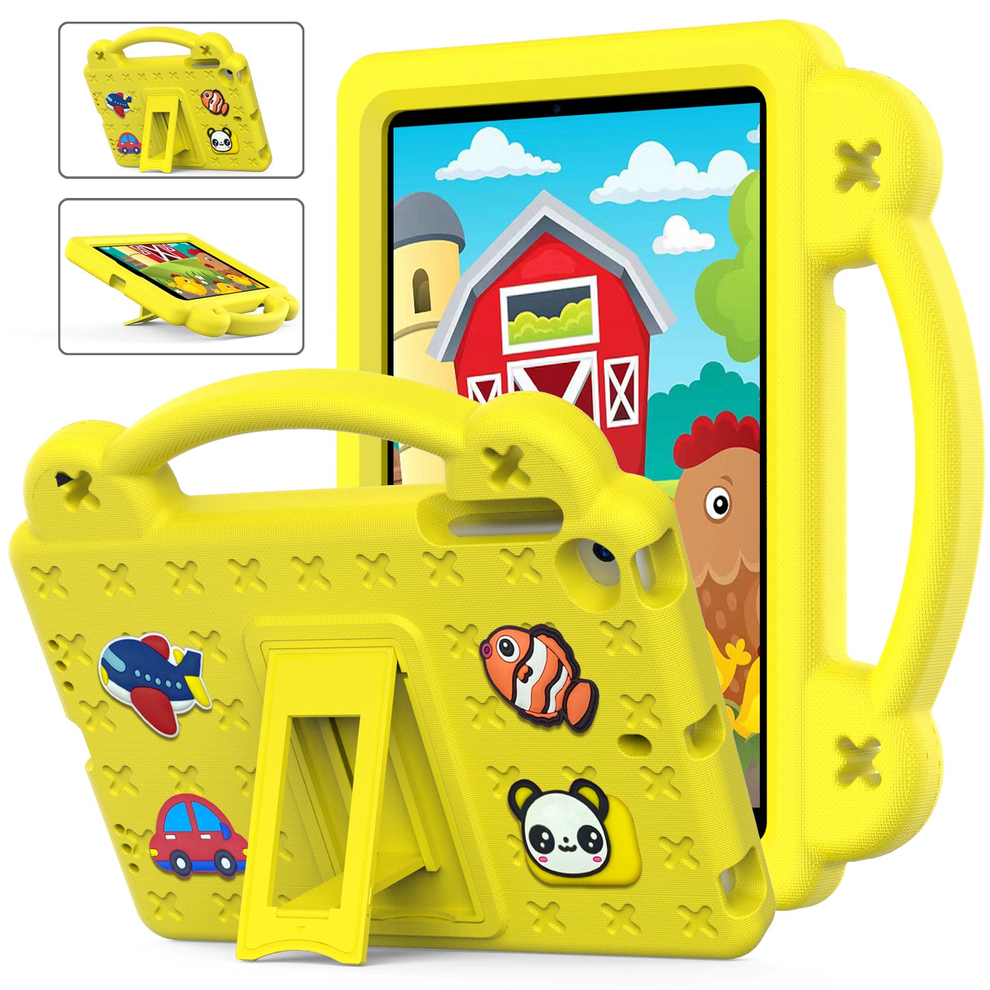 Berenstain Bear iPad Mini 5 EVA Case Children's Cartoon Flat Kickstand DIY Hand Holder