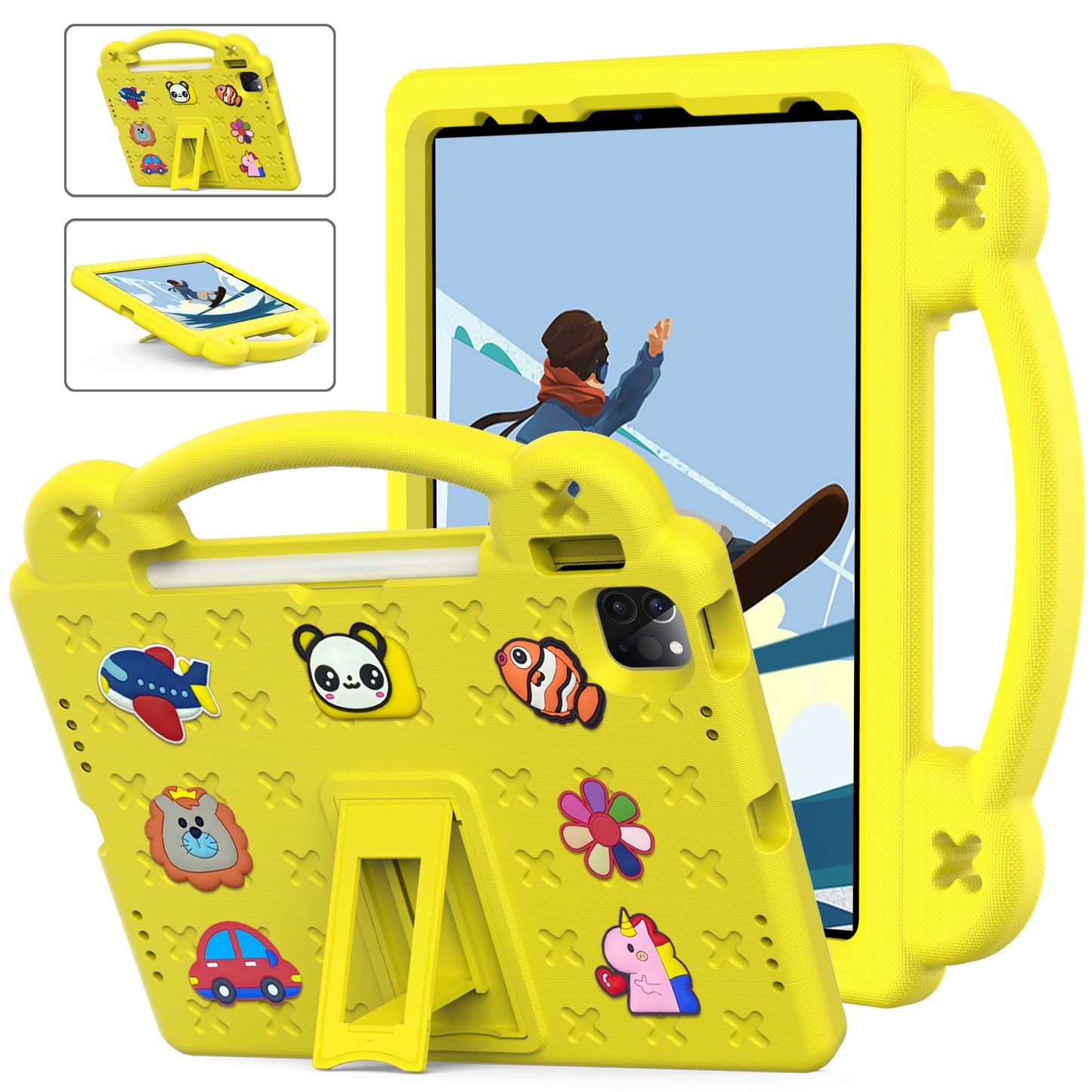 Berenstain Bear iPad Pro 11 2020 Case Children's Cartoon Flat Kickstand DIY Hand Holder