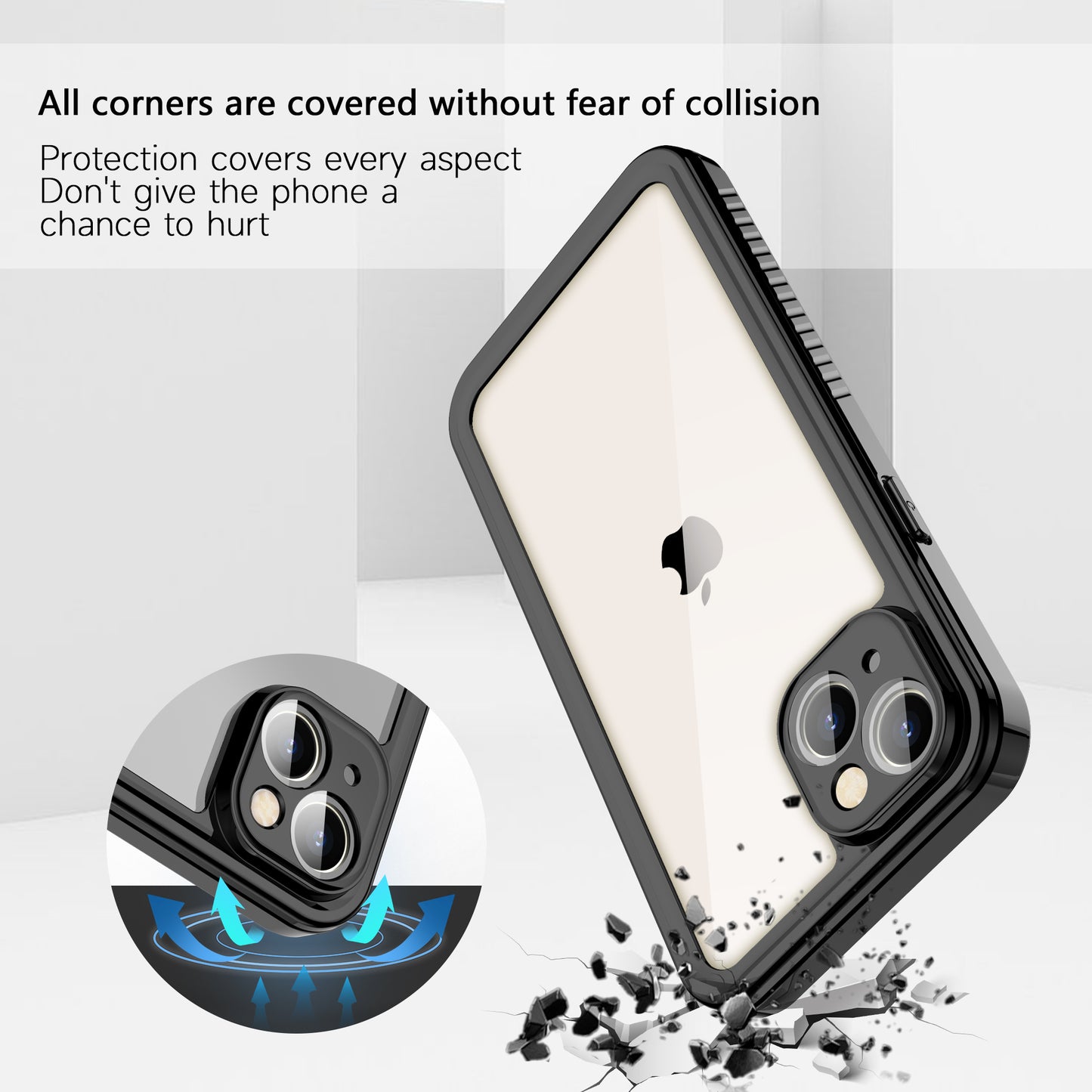 Twill Swimming IP68 iPhone 15 Plus Waterproof Case Bumper Combo Armor Protection