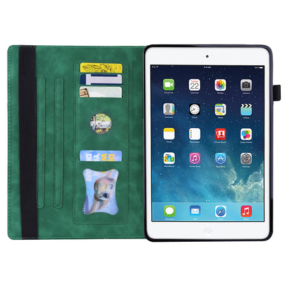 Business Stitching iPad Mini 4 Leather Case Homochromatic Retro Wallet Stand