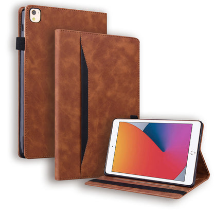 Business Stitching iPad 9 Leather Case Homochromatic Retro Wallet Stand