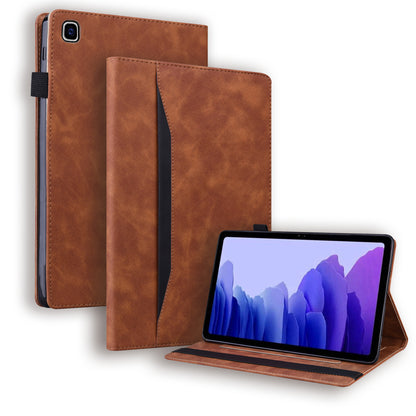 Business Stitching Galaxy Tab A7 Lite Leather Case Homochromatic Retro Wallet Stand