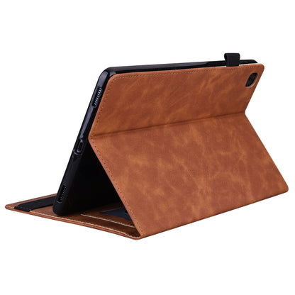 Business Stitching iPad 8 Leather Case Homochromatic Retro Wallet Stand