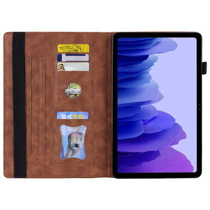 Business Stitching Galaxy Tab A7 Lite Leather Case Homochromatic Retro Wallet Stand