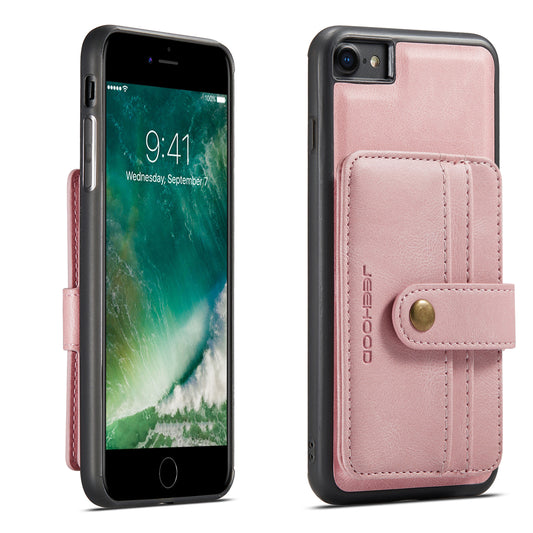 Magnetic Detachable Card Holder iPhone 7 Leather Cover RFID Back Kickstand