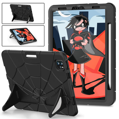 Spider Eye iPad Air 4 Shockproof Case Silicone PC Case Kids Safe Built-in Kickstand