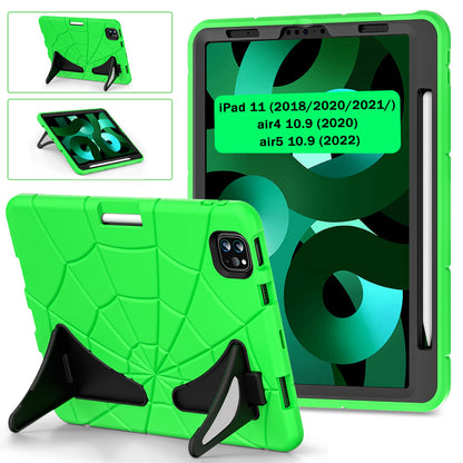 Spider Eye iPad Air 4 Shockproof Case Silicone PC Case Kids Safe Built-in Kickstand