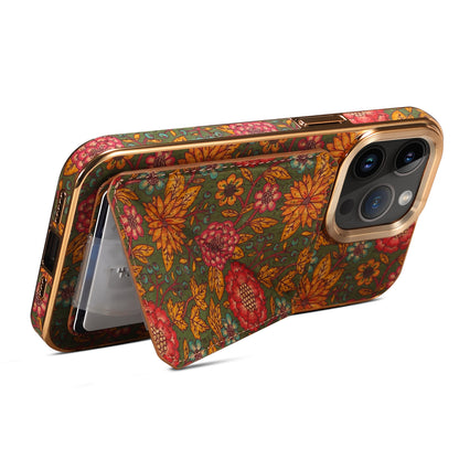 Moslem Flowers Wood iPhone 14 Pro Transformers Cover Verticle Horizontal Kickstand