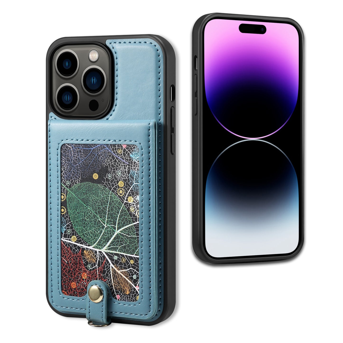 Interstellar Expanse iPhone 15 Leather Cover Flip Wallet Stand