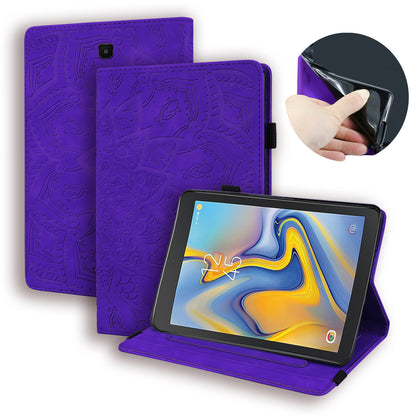 Double Hem Galaxy Tab A 8.4 (2020) Leather Case Embossing Sunflower Wallet Foldable Stand